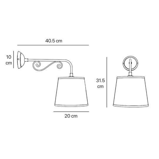 klasszikus sargarez mediterran fali lampa luxus arany falikar textil buraval kastely villa nappali haloszoba agy vilagitas elegans luxus lameridiana lampak budapest lampabolt 2.jpg